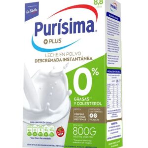 LECHE EN POLVO DESCREMADA 800GR PURISIMA